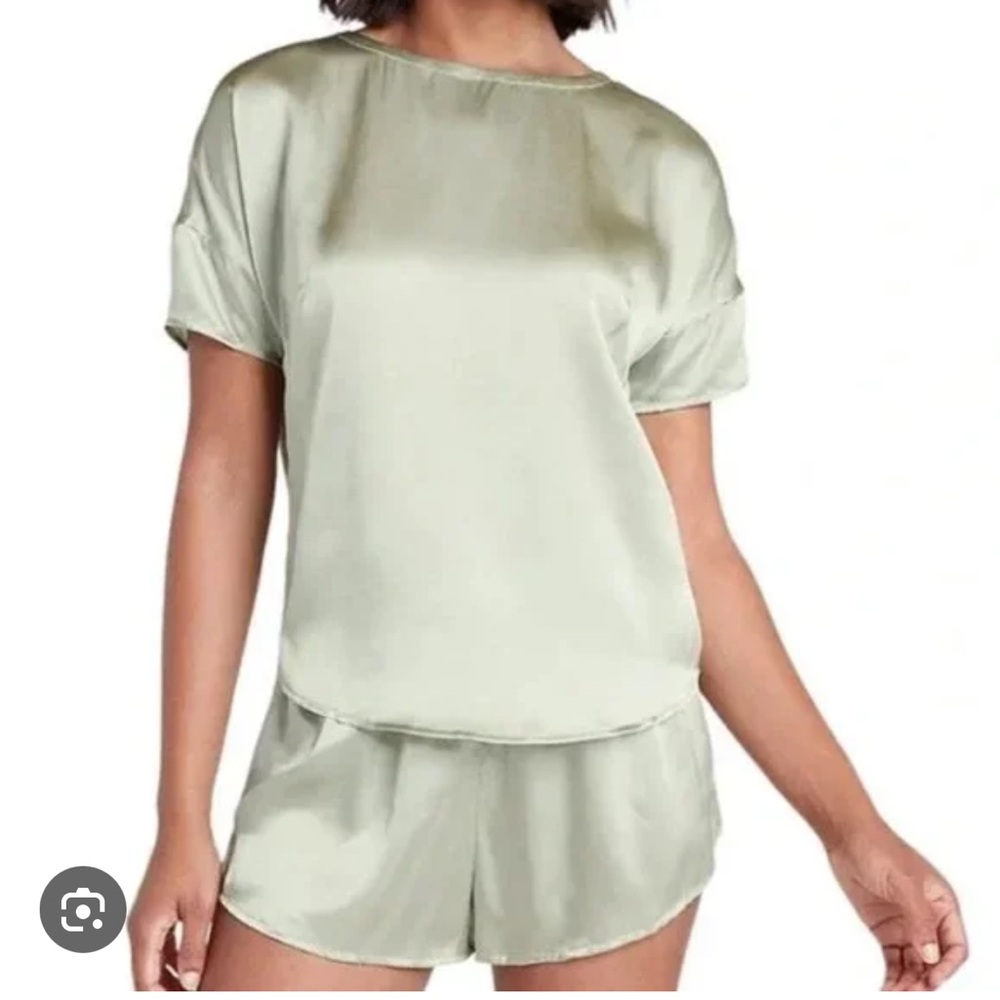 NEW 🛍️ SILK XXS XS Express pajama set with bag mint eucalyptus green